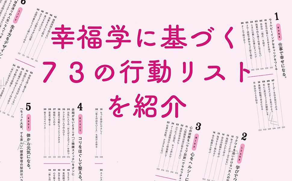 仕事も人生もスーッと整う 幸せになる練習。ウェルビーイング73の行動リスト